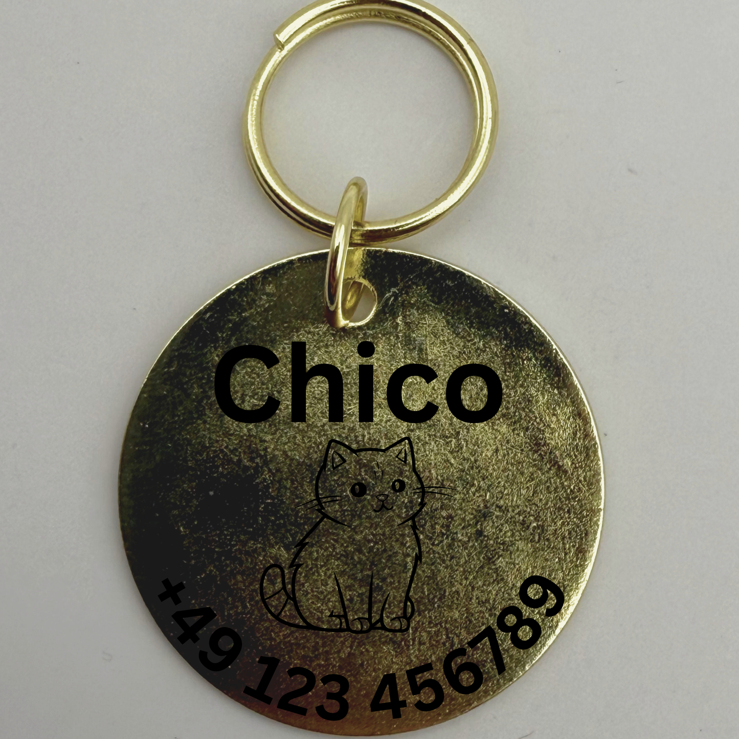 Tier-Anhänger (Pferd, Hund, Katze) | Infostempel Messing - GebrüderR&A