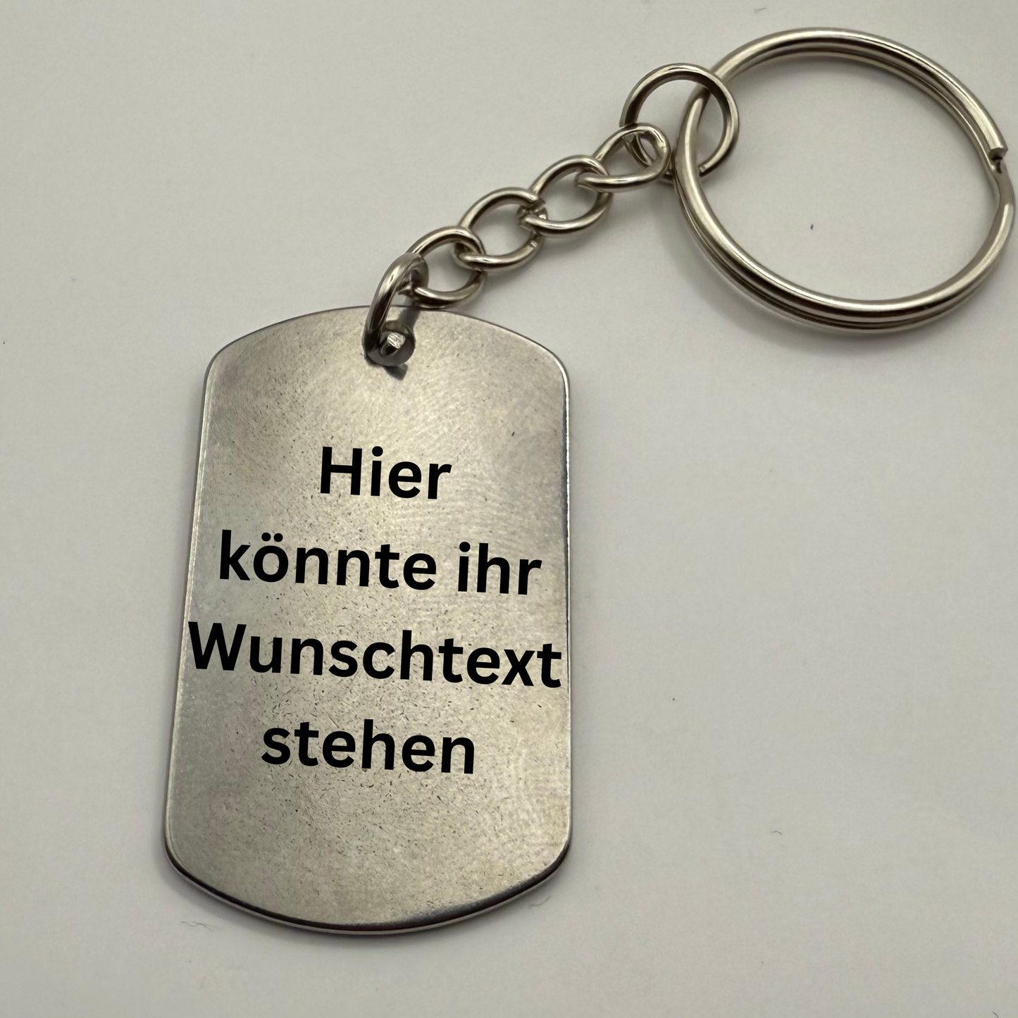 Edelstahl Wunschtext - Schlüsselanhänger - GebrüderR&A