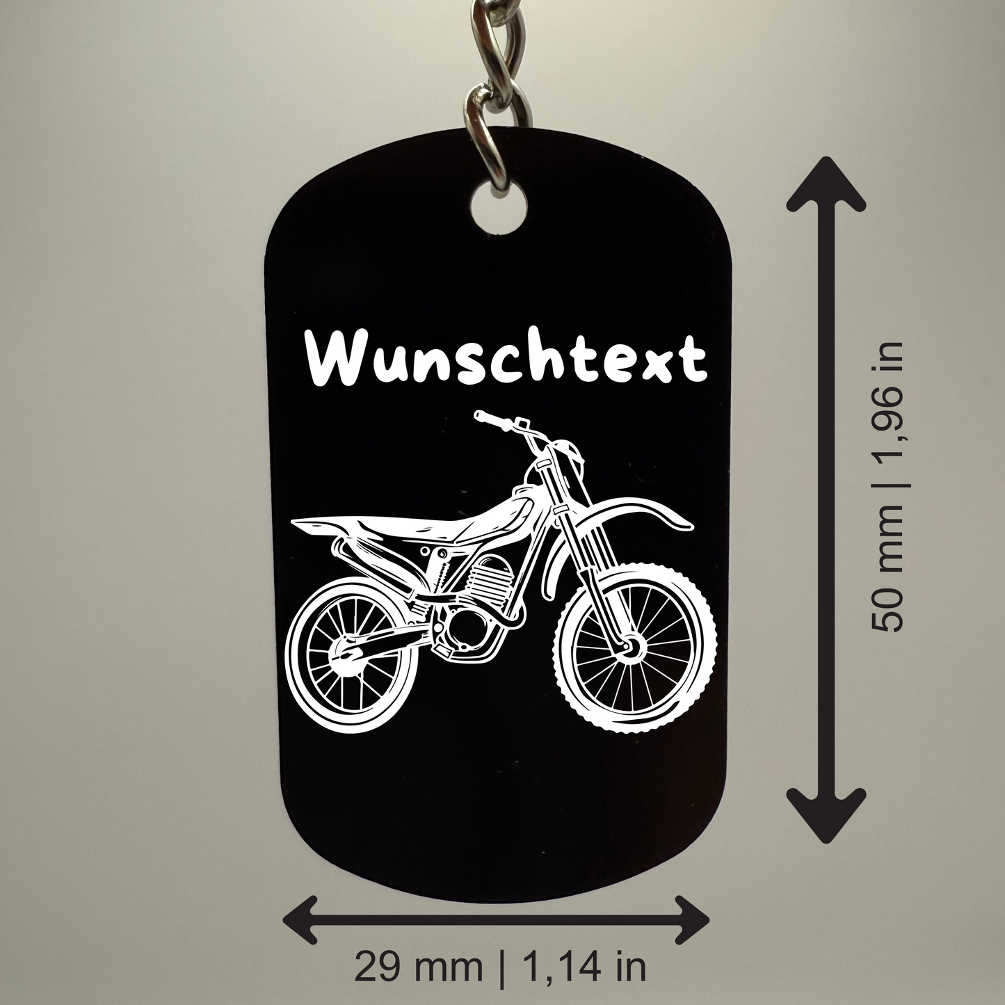 Wunschtext - Bike Chain | 1 Seitig Gravur - Schlüsselanhänger