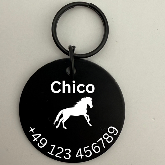 Tier-Anhänger (Pferd, Hund, Katze) | Infostempel Eloxiert - GebrüderR&A