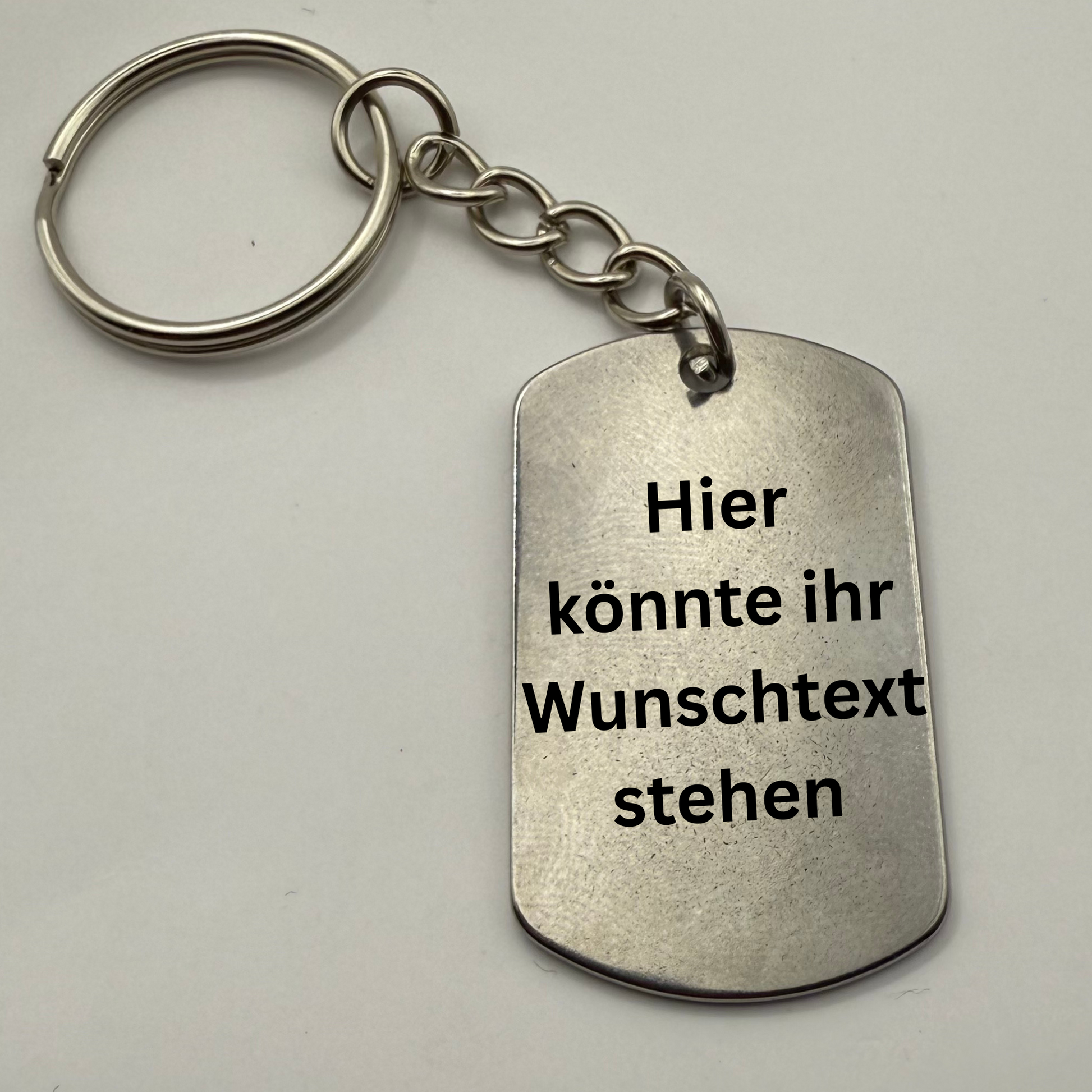Edelstahl Wunschtext - Schlüsselanhänger - GebrüderR&A